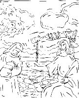 A coloring page of john