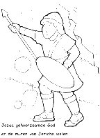 A coloring page of joshua