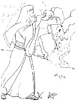 A coloring page of joshua