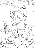 A coloring page of luke