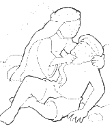 A coloring page of luke