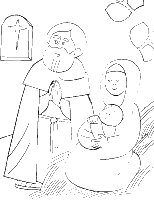 A coloring page of luke