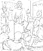 A coloring page of luke