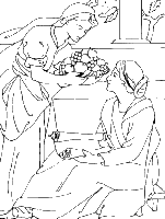 A coloring page of luke