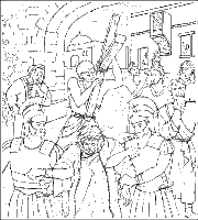A coloring page of matthew