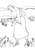 A coloring page of ruth