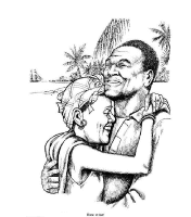 A coloring page of amistad