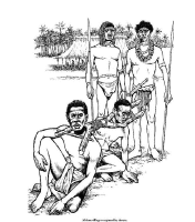 A coloring page of amistad