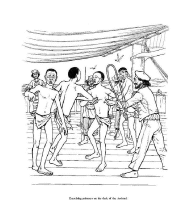 A coloring page of amistad