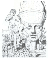 A coloring page of egypt