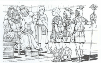 A coloring page of egypt