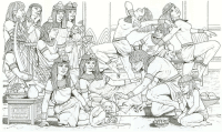 A coloring page of egypt