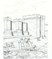 A coloring page of egypt