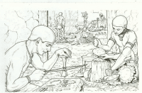 A coloring page of egypt