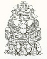 A coloring page of egypt