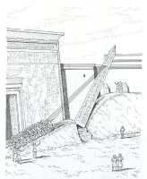 A coloring page of egypt
