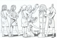 A coloring page of egypt