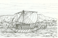 A coloring page of egypt