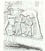A coloring page of egypt
