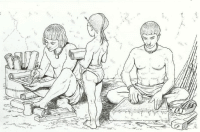A coloring page of egypt