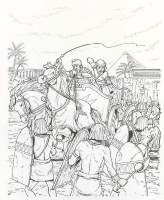 A coloring page of egypt