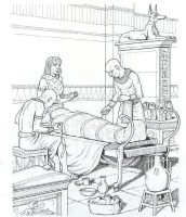 A coloring page of egypt