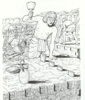 A coloring page of egypt