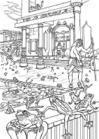A coloring page of egypt