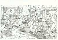 A coloring page of egypt
