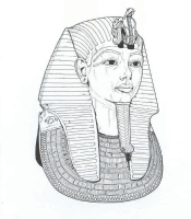 A coloring page of egypt