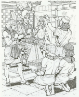 A coloring page of egypt