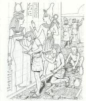 A coloring page of egypt