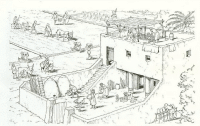 A coloring page of egypt