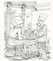 A coloring page of egypt
