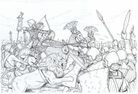 A coloring page of egypt