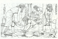 A coloring page of egypt