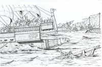 A coloring page of egypt