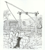 A coloring page of egypt