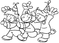 A coloring page of carnaval
