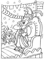 A coloring page of carnaval