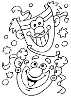 A coloring page of carnaval