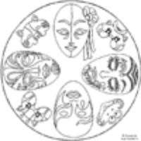 A coloring page of carnaval