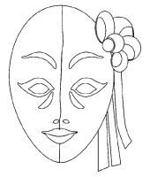 A coloring page of carnaval