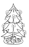 A coloring page of christmas
