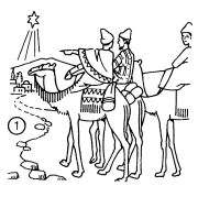 A coloring page of christmas