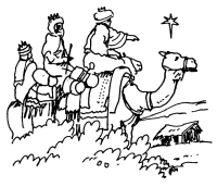 A coloring page of christmas