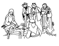A coloring page of christmas