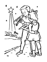 A coloring page of christmas