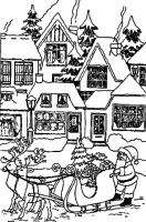 A coloring page of christmas