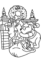 A coloring page of christmas